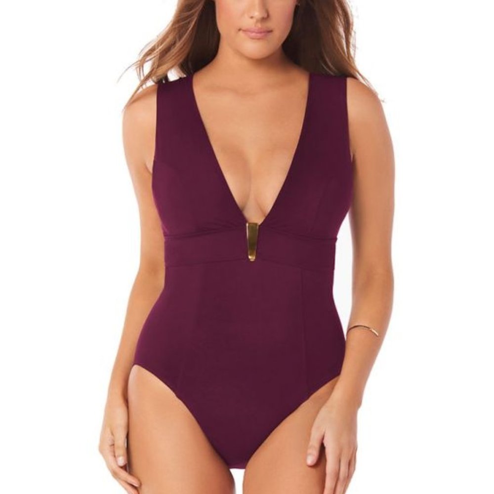 Miraclesuit Plum One Piece Swimsuit